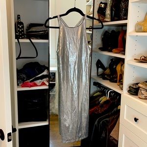 White House Black Market Silver Dress